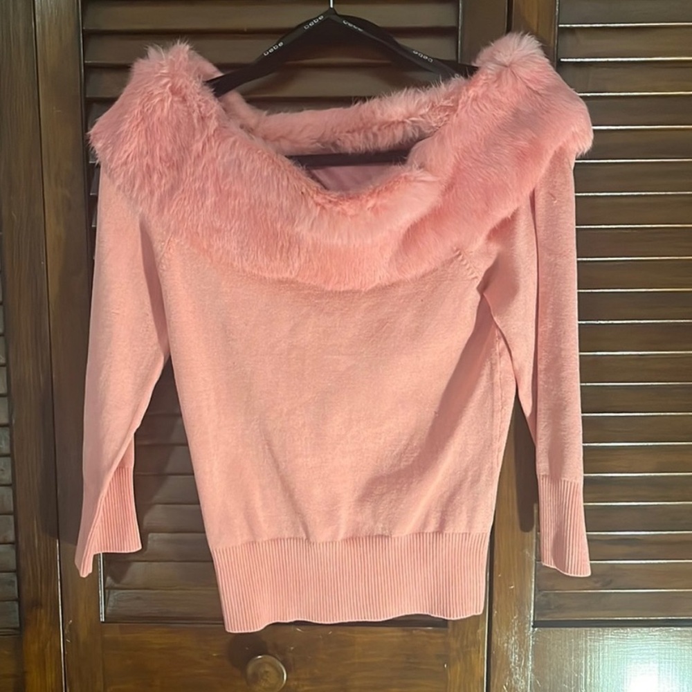 ISO- Not for Sale! Anyone selling one of these Bebe sweater with *Real fur trim?